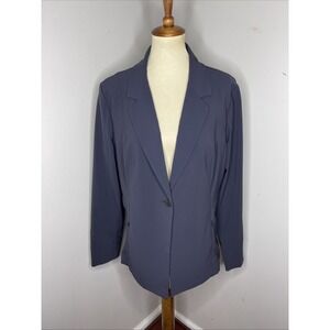 MM Lafleur Moreland Travel Blazer Jacket OrigamiTech Blue‎ Sz 16